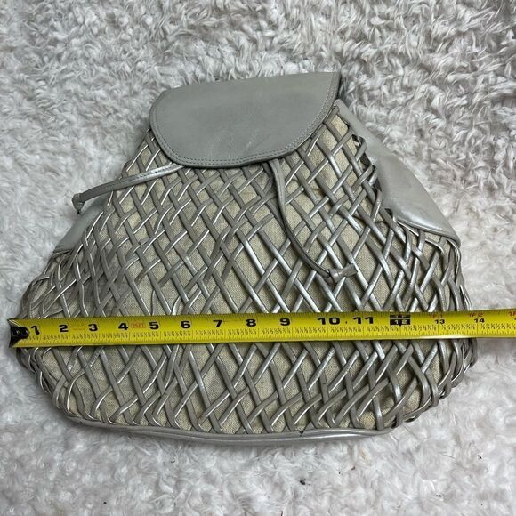 Specis leather gray cage & canvas lining medium backpack drawstring clos… main image 9